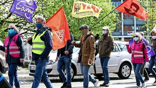 مسيرات عيد العمال في ألمانيا على الرغم من كورونا