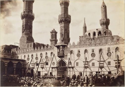 صورة للجامع الازهر الشريف في أواخر القرن التاسع عشر