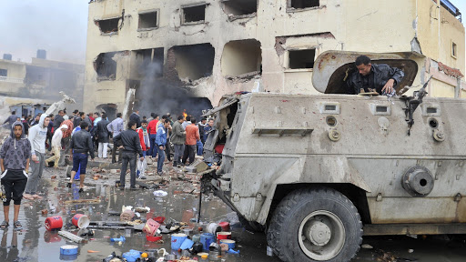 إحدى التفجيرات الإرهابية في شمال سيناء