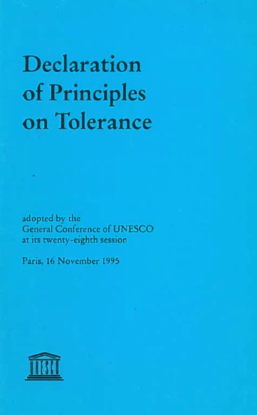 إعلان مبادئ 16 نوفمبر عام 1995 لليونسكو حول التسامح