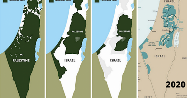 خريطة فلسطين قبل وبعد الاحتلال