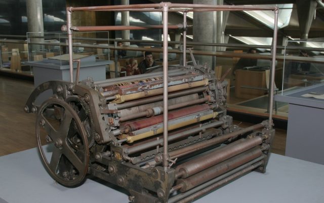 إحدى ماكينات مطبعة بولاق القديمة