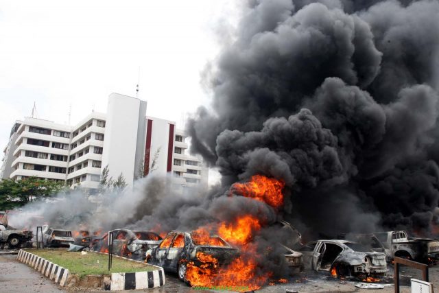 إحدى التفجيرات التي قام بها بوكو حرام في نيجيريا