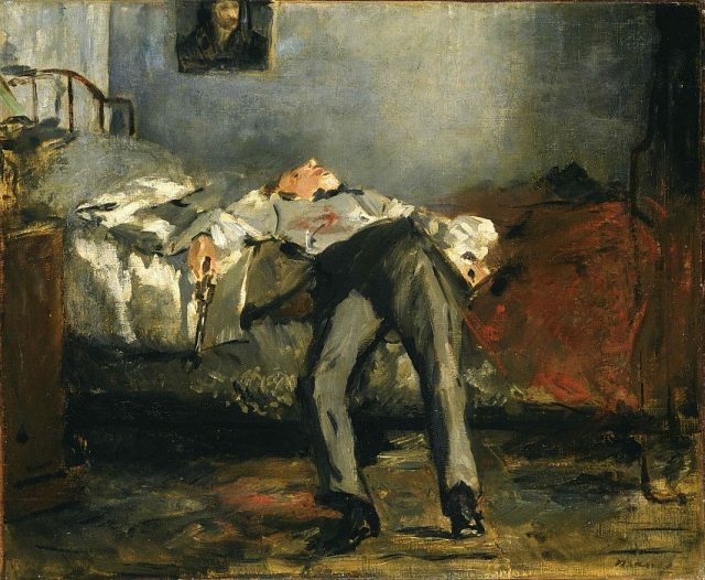 لوحة انتحار لـ إدوارد مانيه
