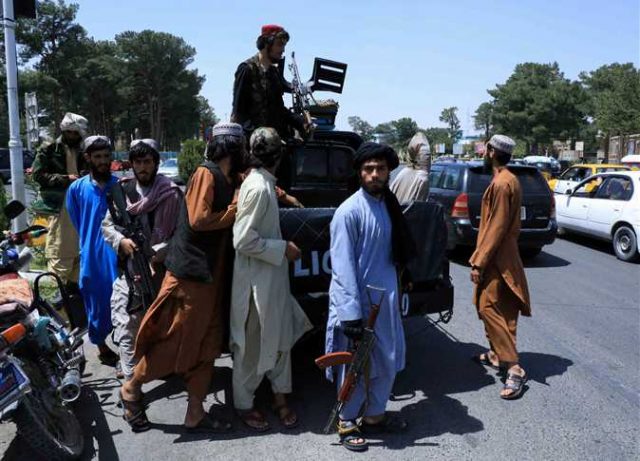 انتشار مسلحي طالبان في كابول