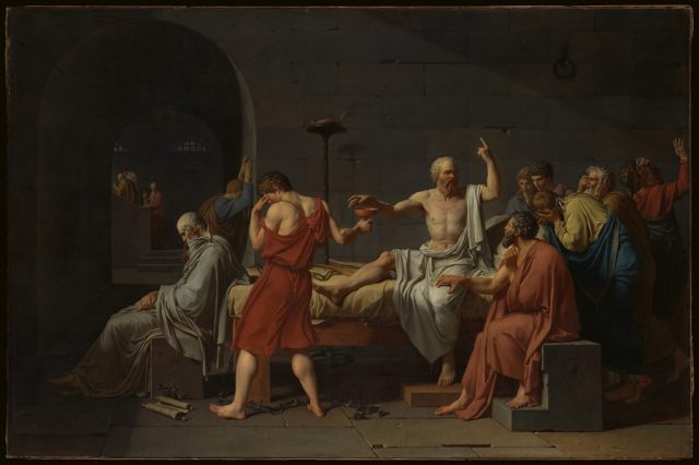 لوحة موت سقراط لـ جاك لوي ديفيد